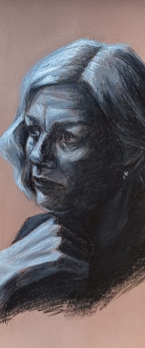 Oil pastel portrait 0523-01 by Artmoods TP