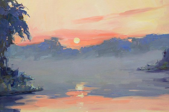 Sunset by the river