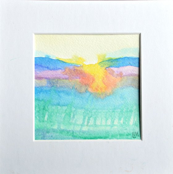 First Sunlight - Mounted Watercolour, small gift idea