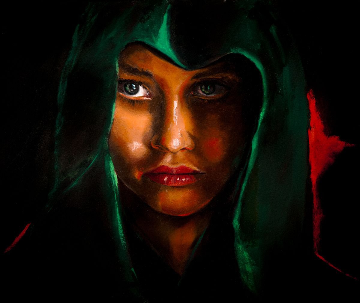 Lady In Green Hood by Dan Twitchell, OPA, AIS