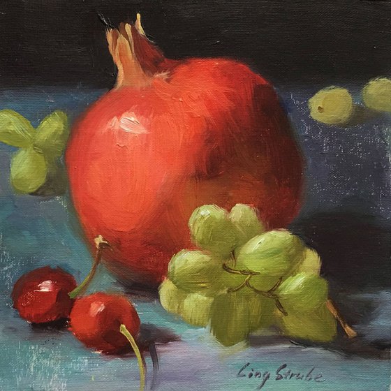 A Set of Four Fruit Painting