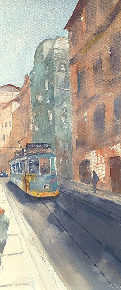 Lisbon tram 2 by Elena Gaivoronskaia