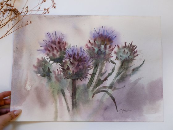 Artichoke flowers