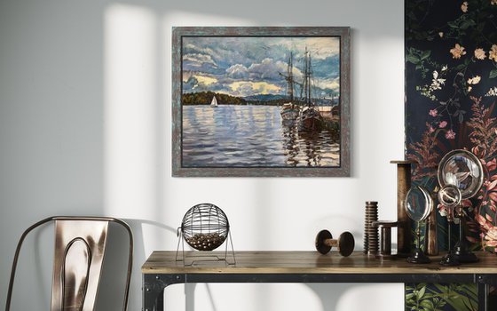 Autumn clouds over Aker brygge