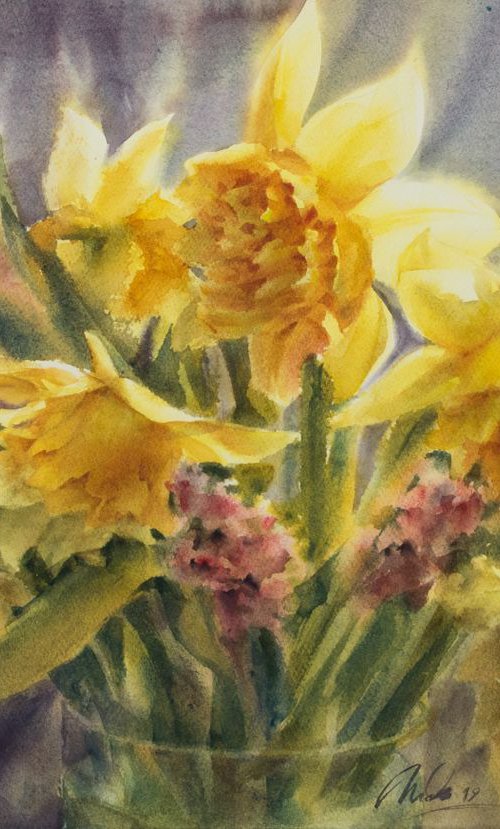 Bouquet of daffodils by Lida Duchnewitsch