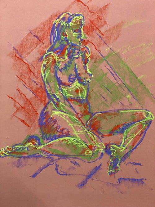 Seated Neon by Kathryn Sassall