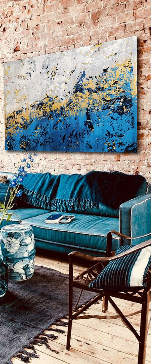 150x100cm. / abstract painting / Abstract 2224 by Alex Senchenko