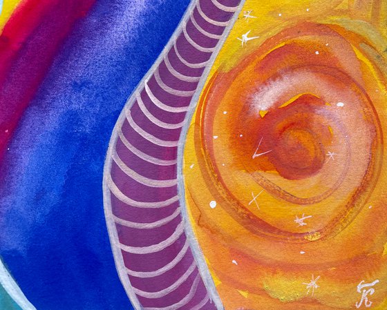 Trippy Painting, Trippy Draws, Trippy Wall Art, Original Watercolor Painting, Psychedelic Room Decor