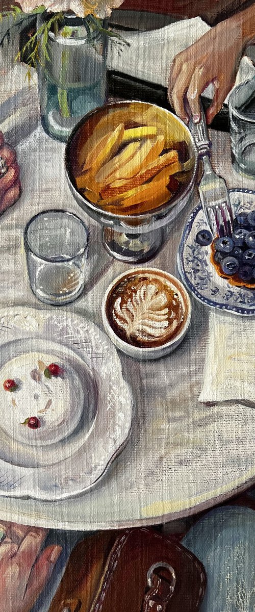 Breakfast at the café. by Natalia Veyner