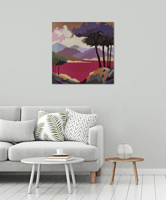 Seascape with Pink Sea