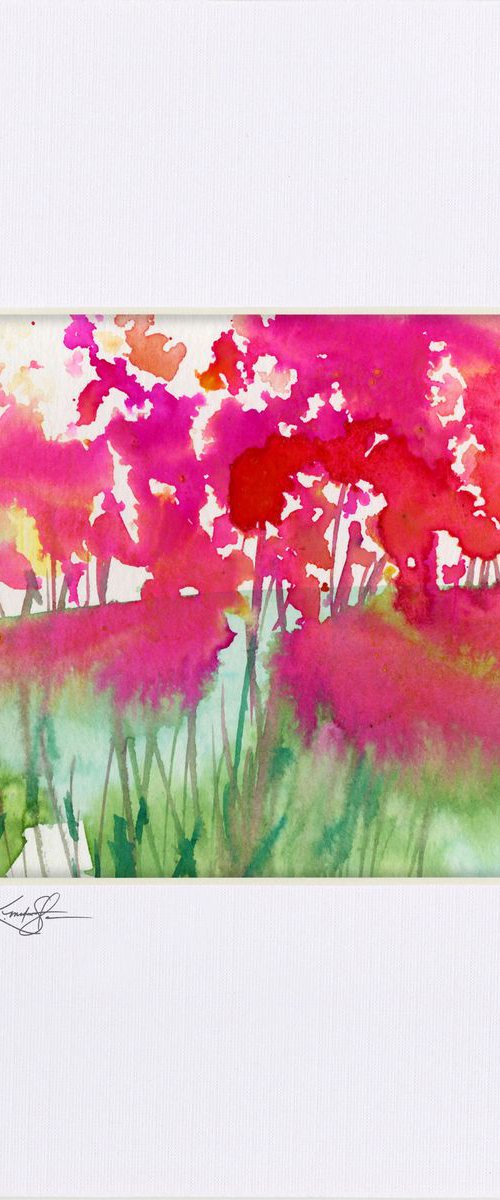 A Walk Among The Flowers 12 - Abstract Floral Watercolor painting by Kathy Morton Stanion by Kathy Morton Stanion