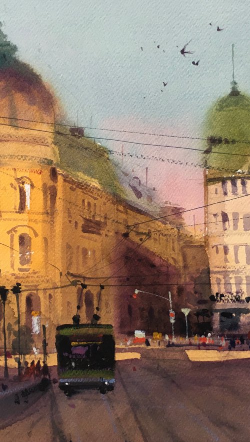 Sunny Morning in old city Lviv by Andrii Kovalyk