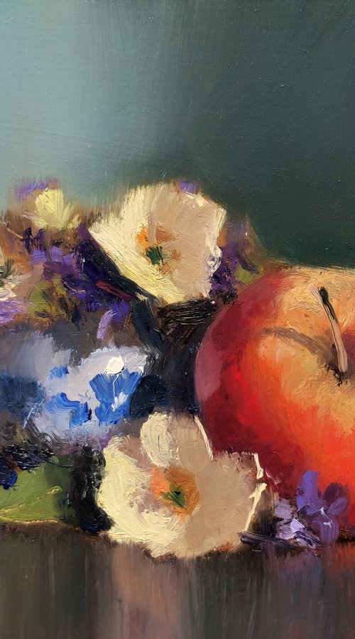 Apple and Flowers by Pascal Giroud