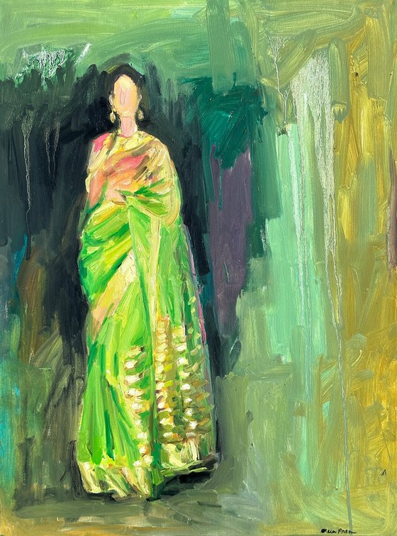 Woman of India 15 Green Gold