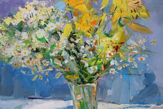 " Lily and daisies "