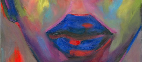Black Woman Blue Lips — Cleopatra