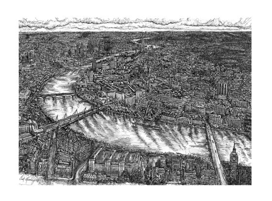 London Panoramic Drawing