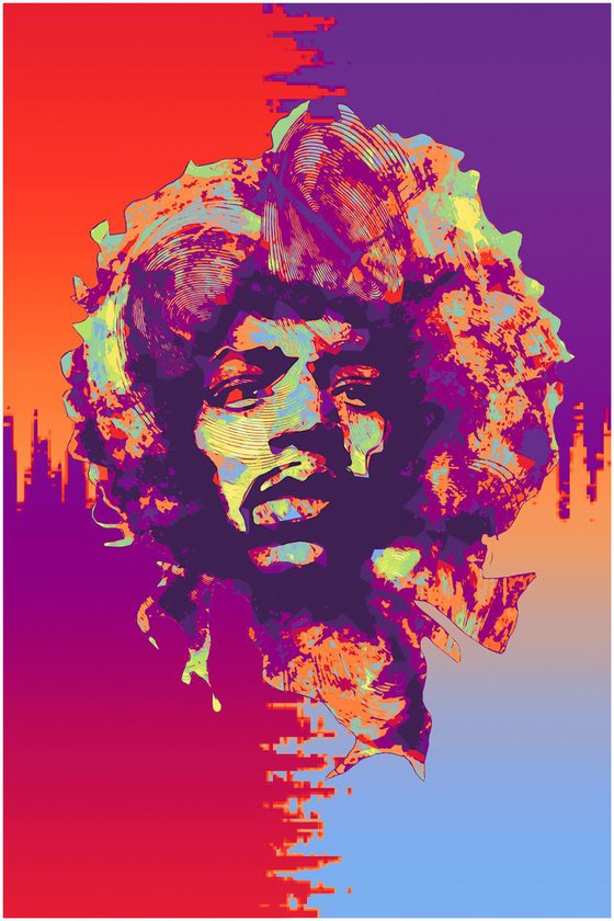 Jimi Hendrix - Modern Poster 2 Stylised Art