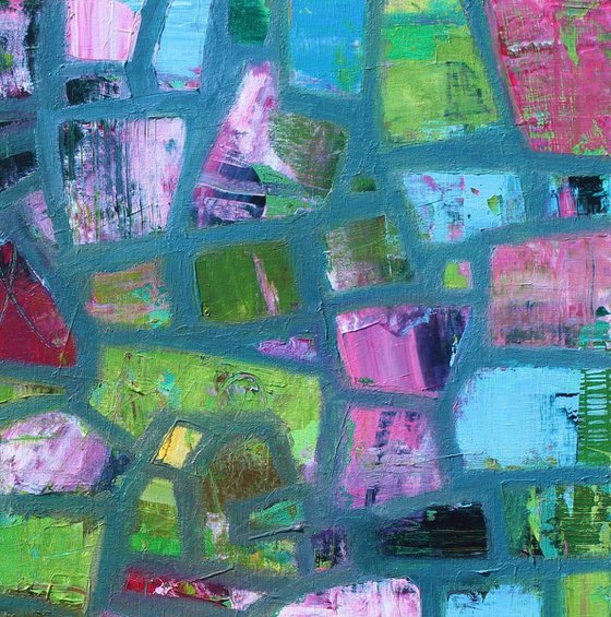 Abstract in Pink and Green