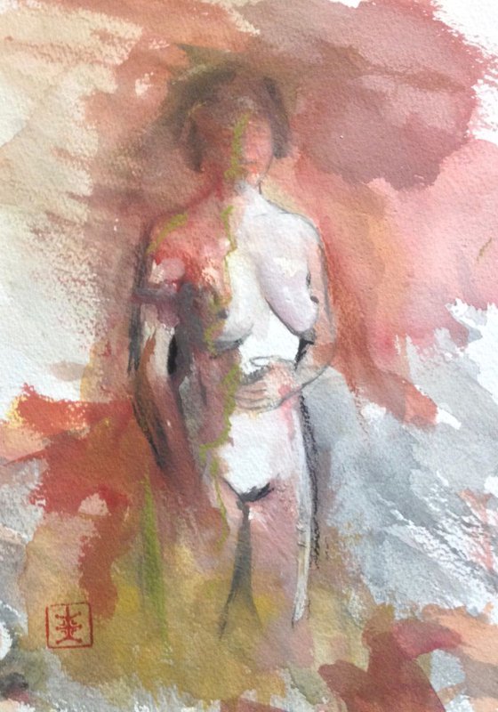 Figure in red