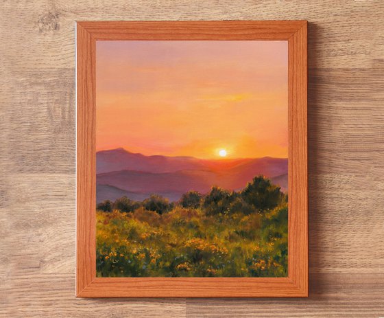 California golden hour landscape