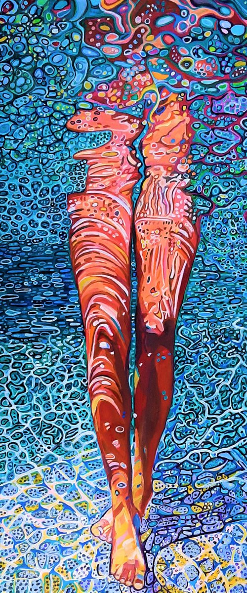 Underwater / 160 x 110 x 0.1 cm ( Reserved for A.J.K ) by Alexandra Djokic