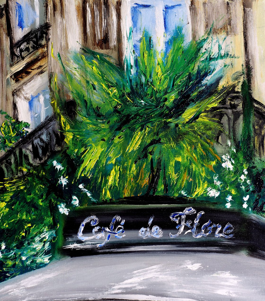 Cafe de Flore, Paris Oil painting: Ruslana Levandovska | Artfinder