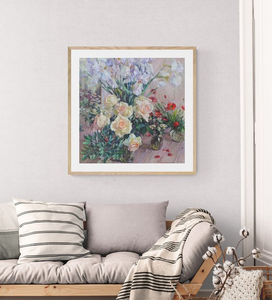 Still life with spring flowers