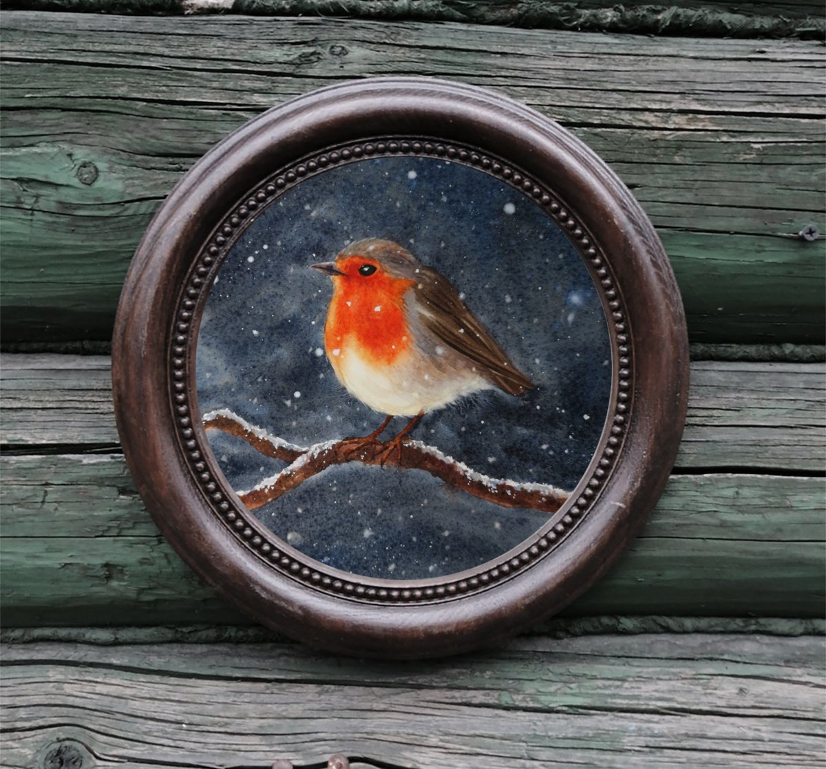 Robin Bird by Olga Beliaeva Watercolour