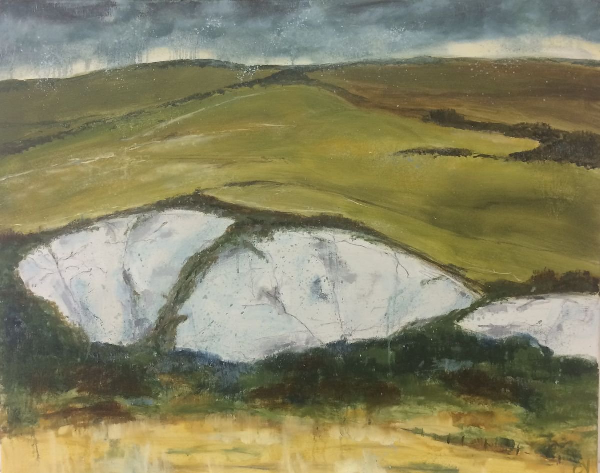 Mount Caburn Chalk Pitt 2 by Cecilia Virlombier