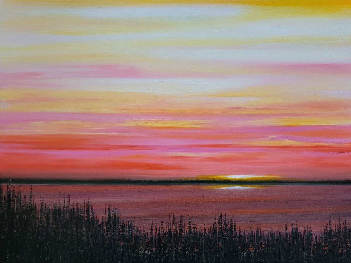 Impressionistic Landscape Oil Painting By Faith Patterson, 24 X 18, Daylight