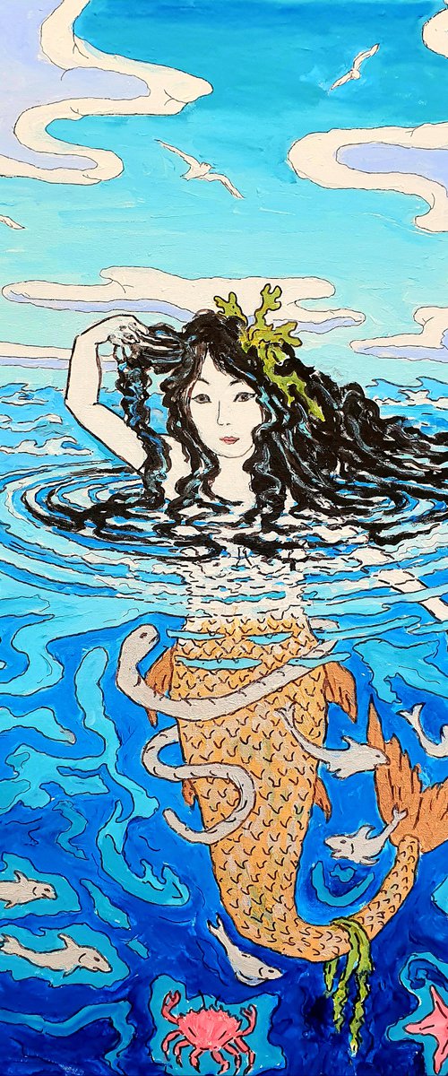 Japanese mermaid (ningyo) by Colin Ross Jack