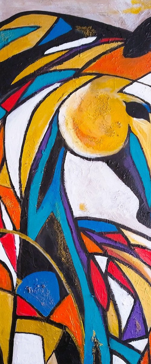 Mosaic Mustang by Igor Kotnik Art