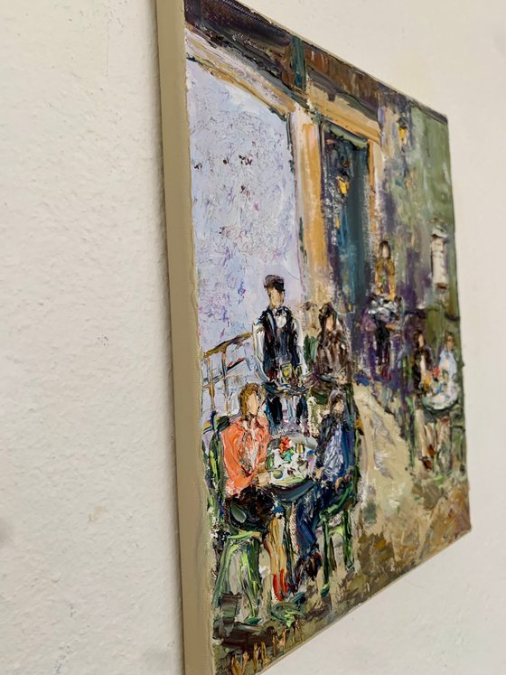 At the café