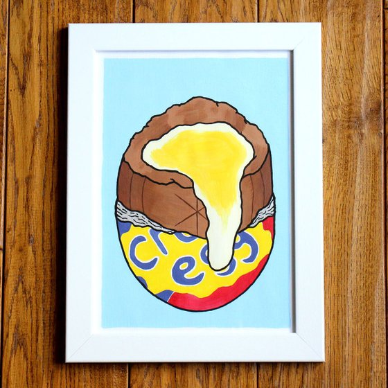 Creme Egg - Chocolate Egg - Pop Art Painting On A4 Paper (Unframed)