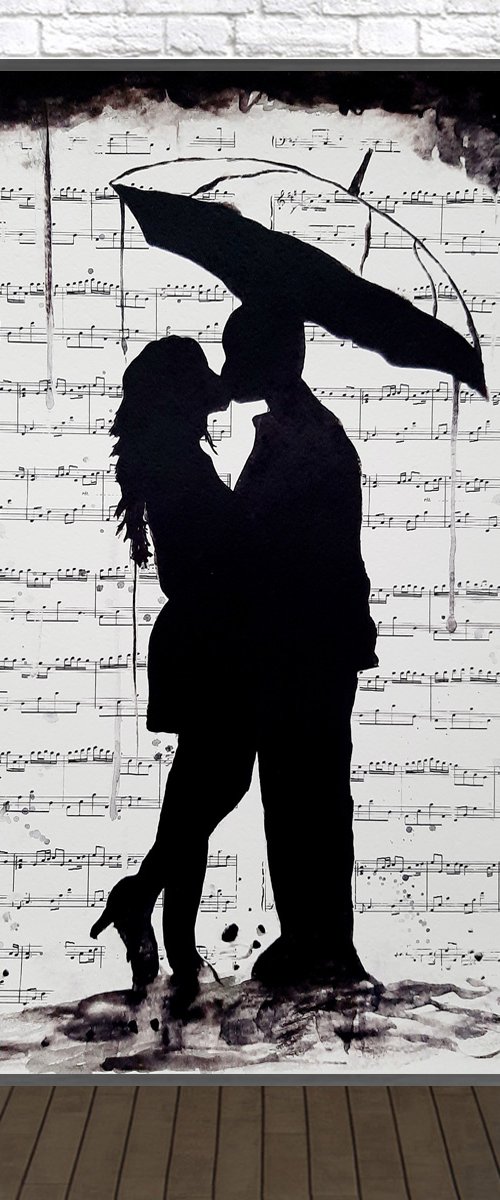 Kiss in the rain by Luba Ostroushko