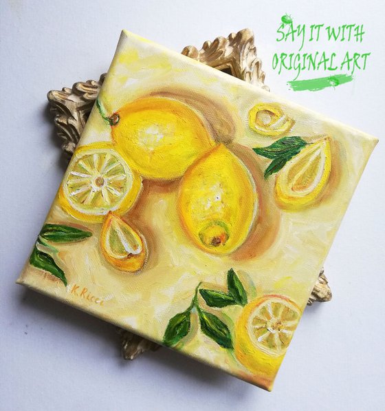 Lemons on a table