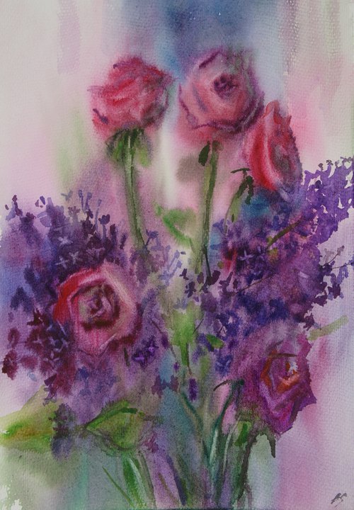 Lilac bouquet by Elena Sanina