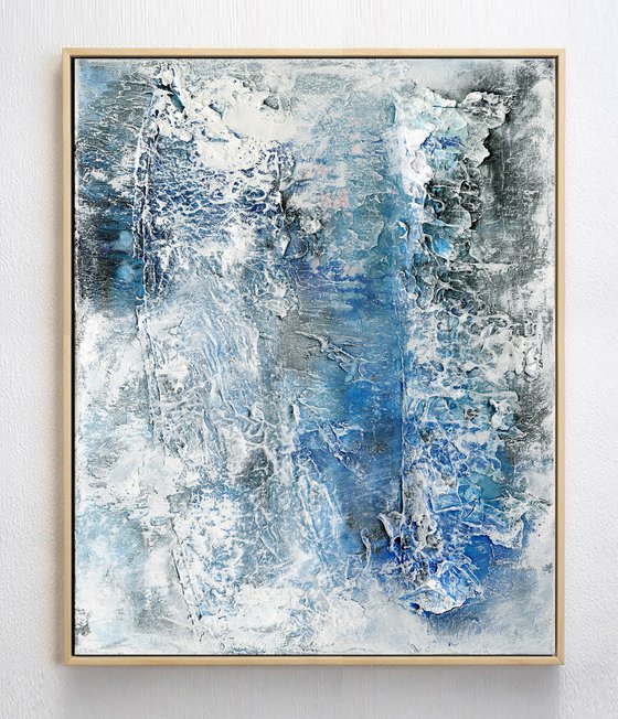 Winter Song - Highly Textured Abstract Painting by Kathy Morton Stanion