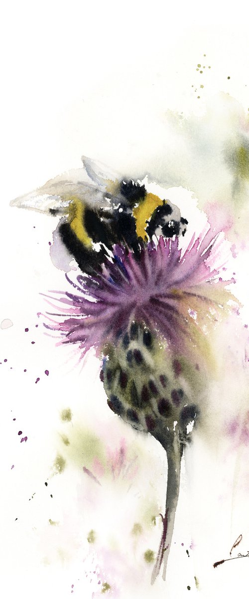 Thistle and Bee by Sophie Rodionov