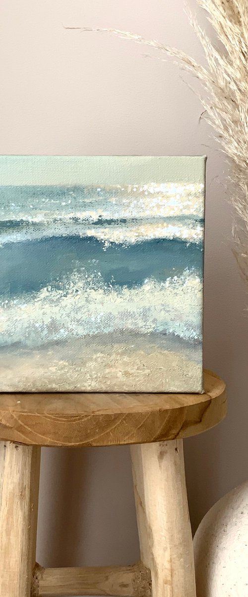 Tiny I, sea wave by Alena Post