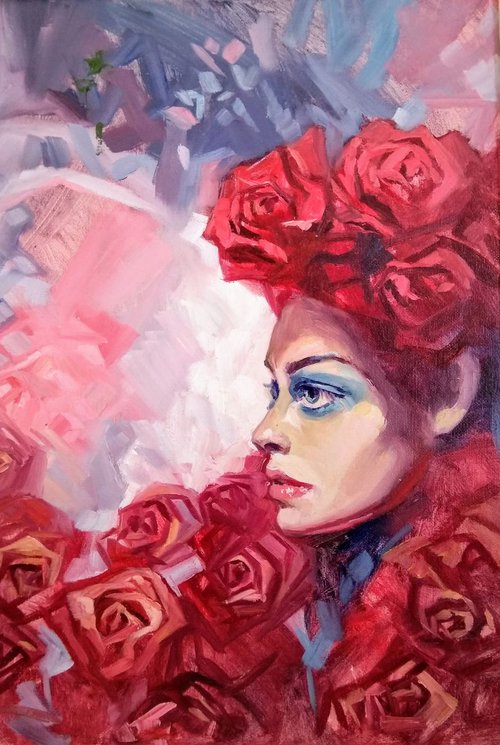 Lady in red by HELINDA (Olga Müller)