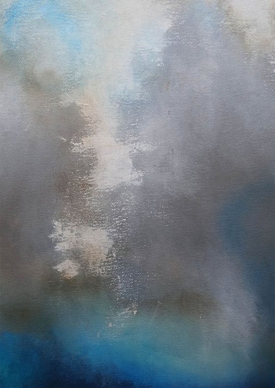 cloud shapes blue (120 x 80 cm)