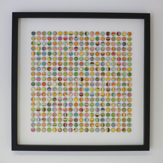 361 Marguerite Patten paper dots SearchPaper collage dot artwork