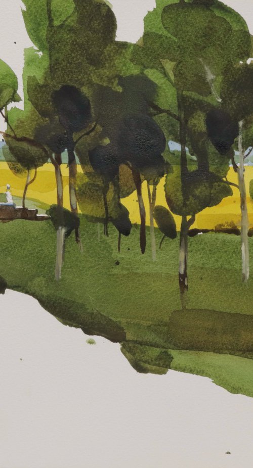 Yellow green composition 4 by Prashant Prabhu