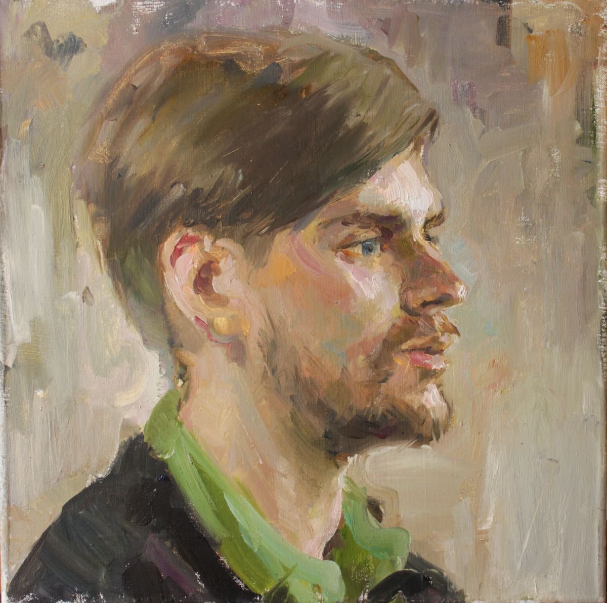 Portrait of a young man. by Aleksandra Kodentceva