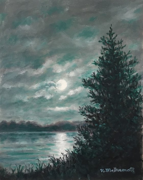 Nocturne in Turquoise - oil 10X8 (SOLD)