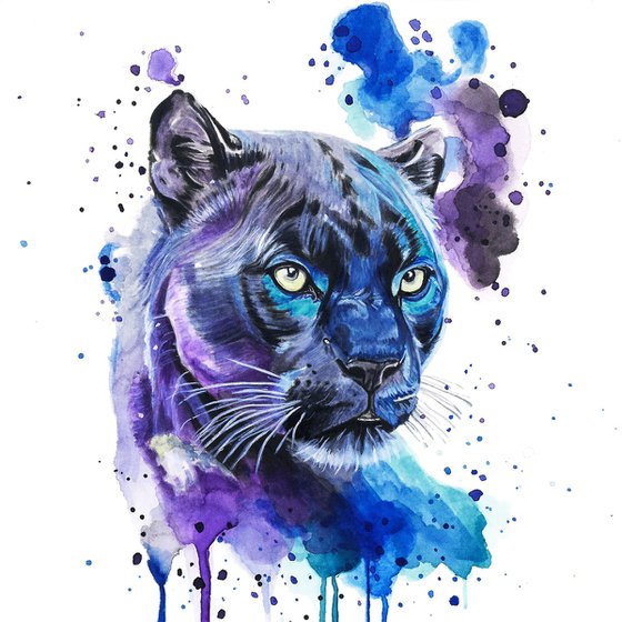 Colourful Jaguar Painting