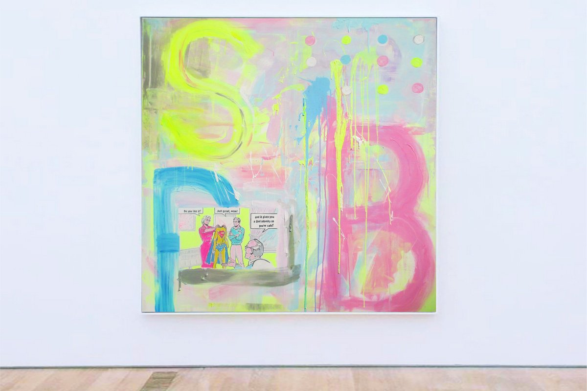 Second Identity (abstract Pop art painting) by SUPER POP BOY