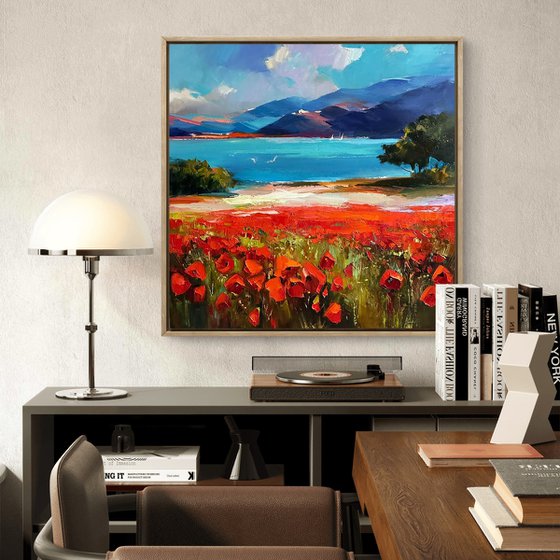 Wind Through Red Poppies